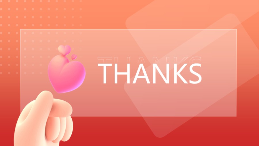 卡片毛玻璃封底致谢页