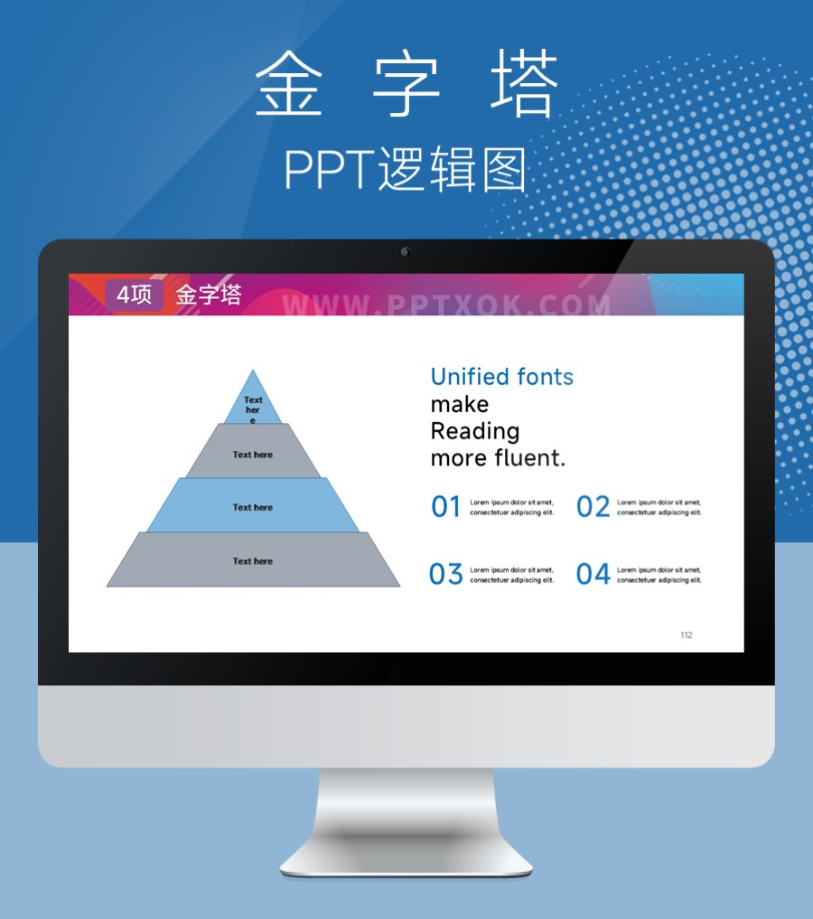 四段文字 金字塔图示