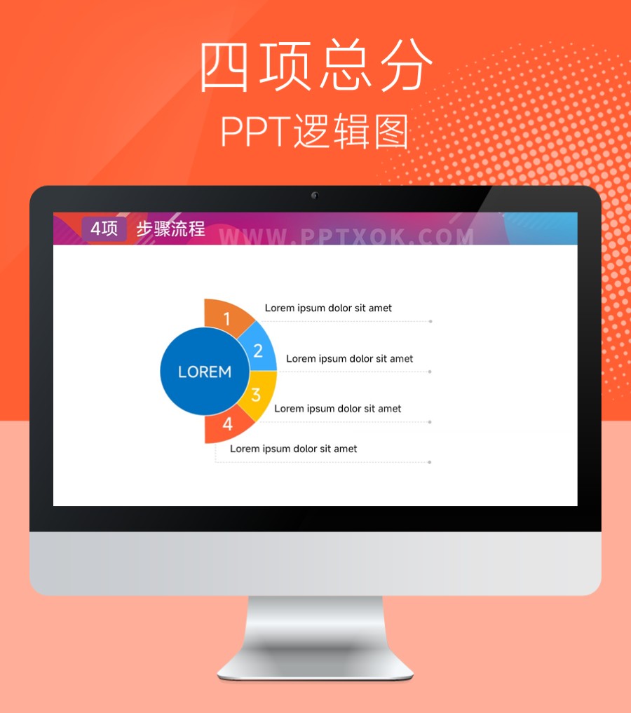 半圆环四项总分 列表 PPT图示