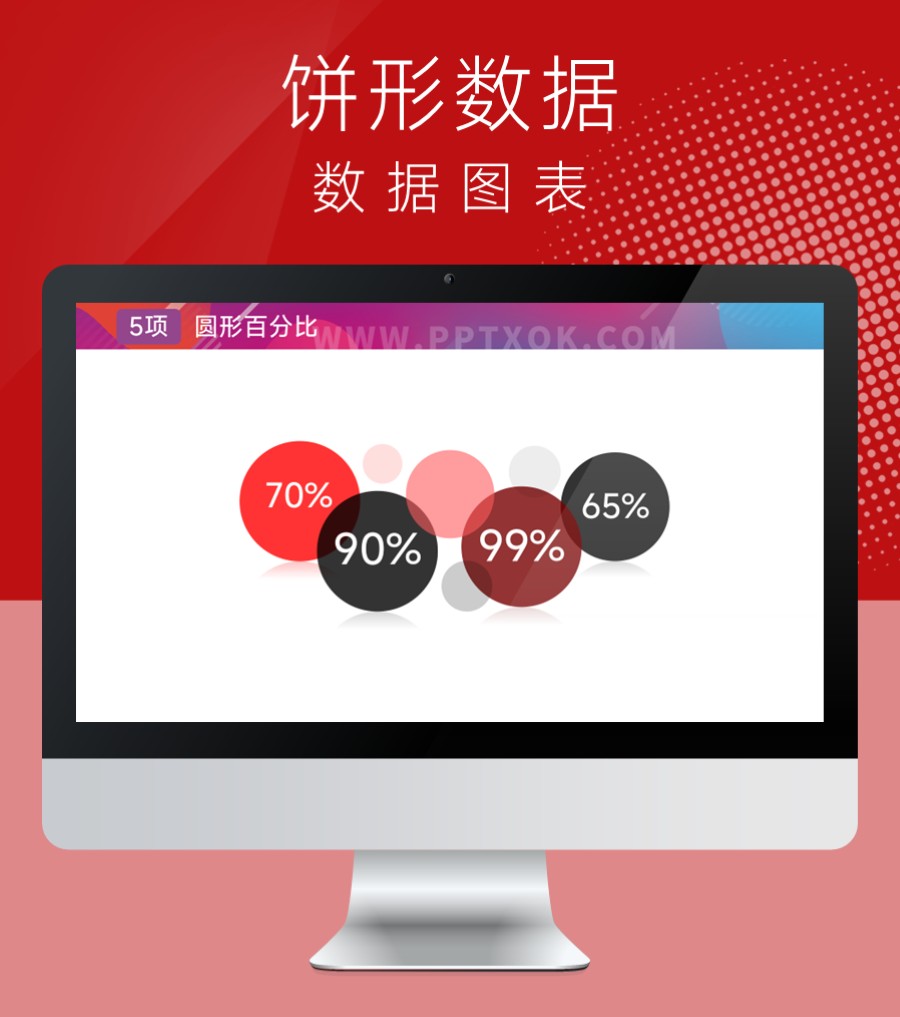 圆形 饼状百分比数值占比图示