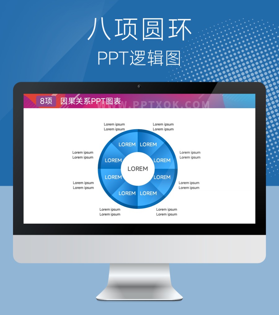 圆环八项循环关系PPT图示