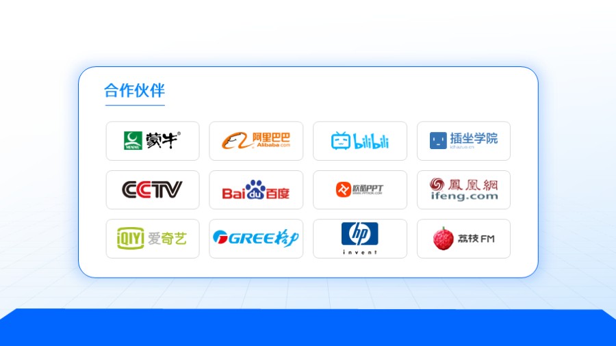 12张卡片式品牌logo板式