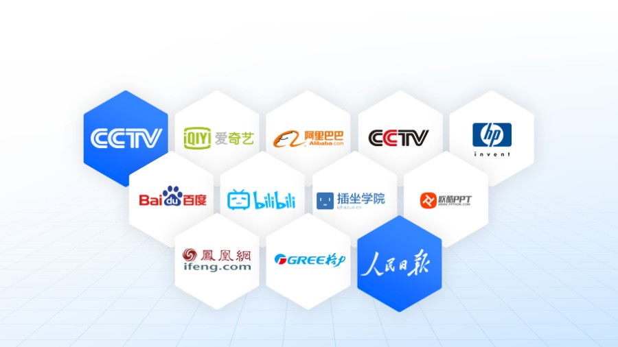 六边形蜂窝品牌logo板式