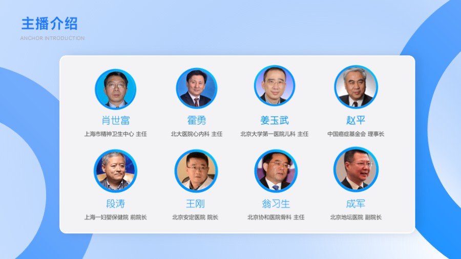 八人团队高管成员简介PPT板式