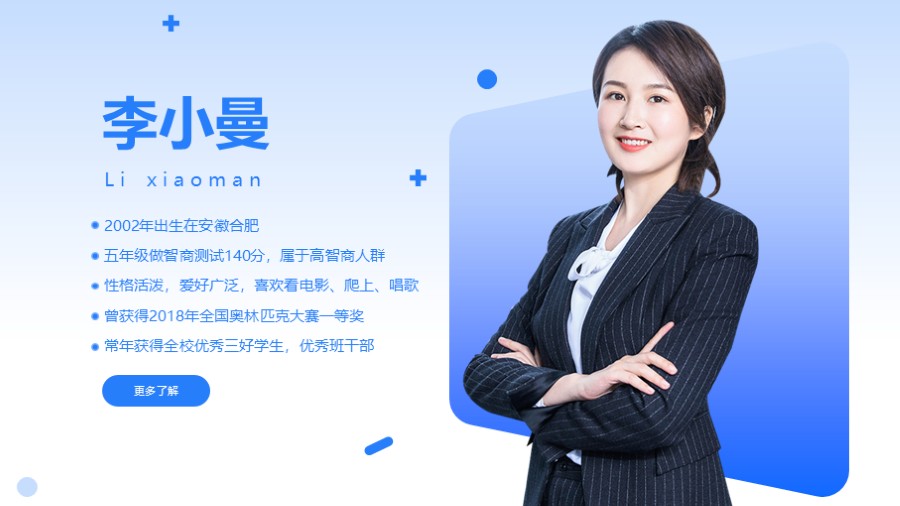 个人履历简介PPT板式