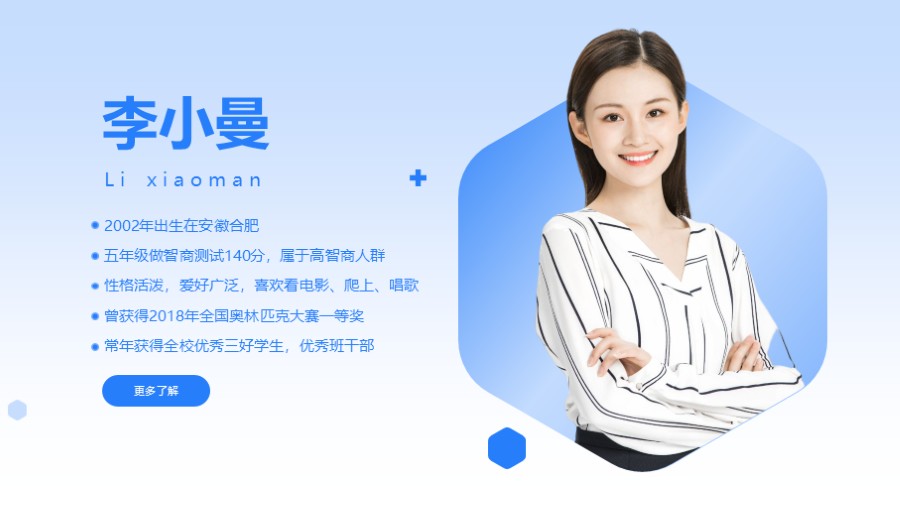 个人履历简介PPT板式