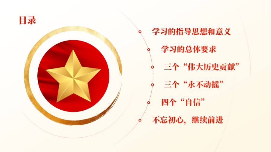 圆环六项 党建PPT目页