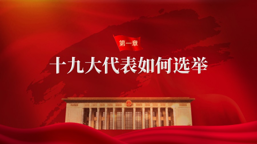 人民大会堂 党建PPT章节页