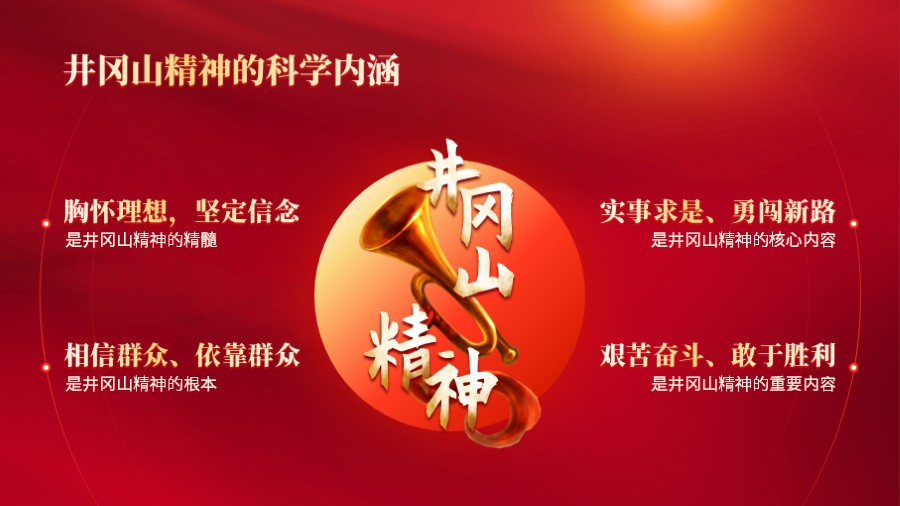 圆形四项并列 党建PPT板式