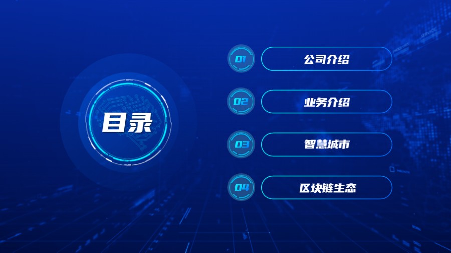 深蓝科技 PPT目录