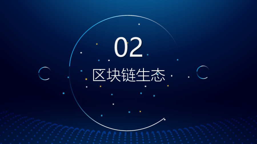 科技圆环区块链 PPT章节过渡页
