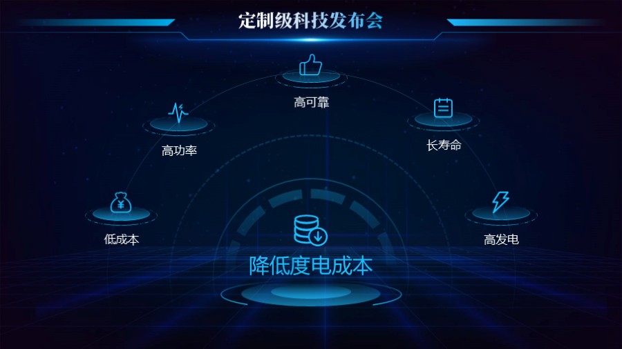 半圆环五项环绕PPT版式