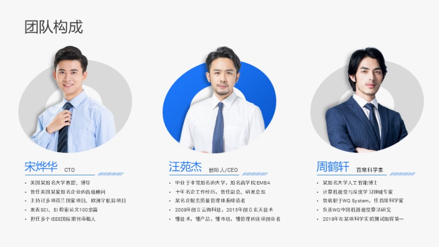 三位团队成员简介