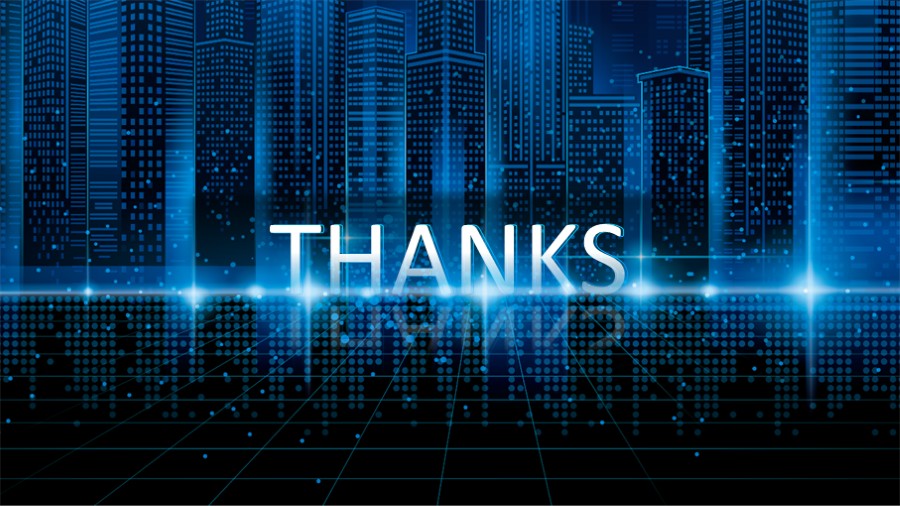 科技蓝色城市 致谢页