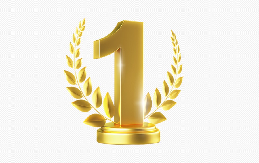 第1名奖杯 金色麦穗环绕第一