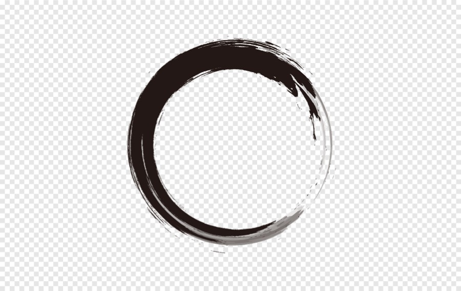 水墨毛笔笔刷圆环