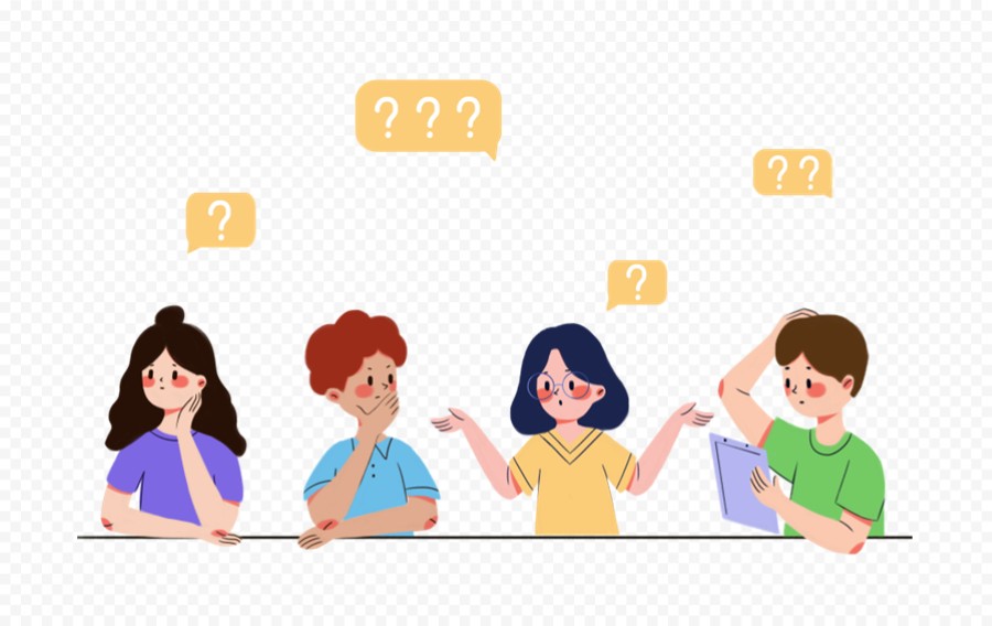 问号小组讨论开会插图