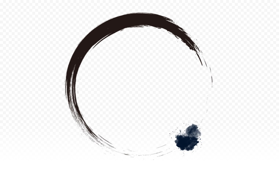 水墨毛笔笔刷圆环