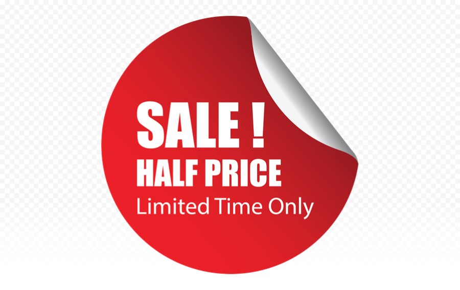 折角售卖价格标签