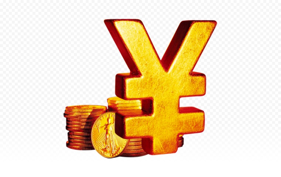 金色黄金人民币符号