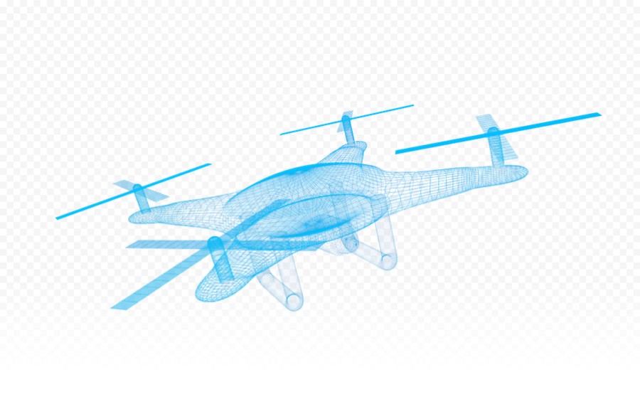 科技蓝网格无人机